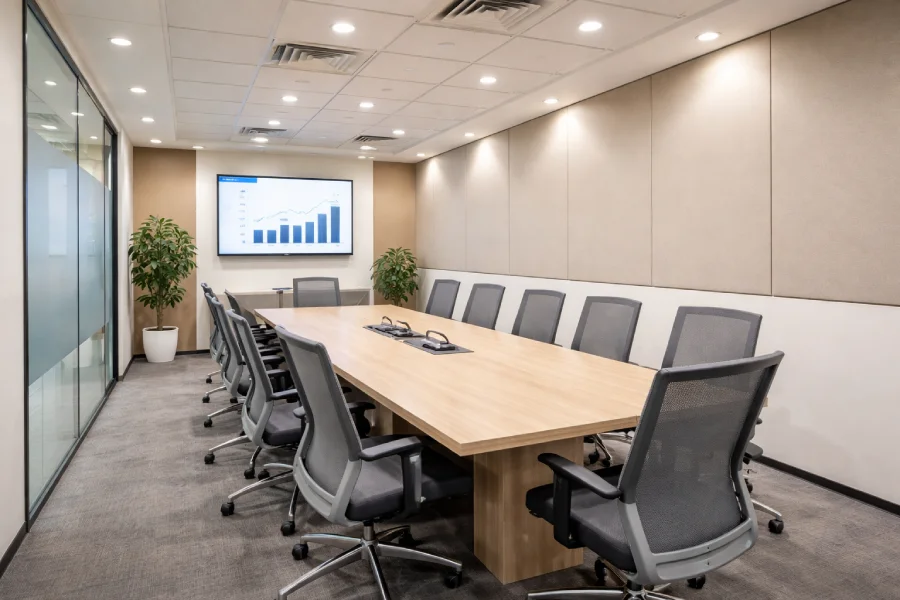 Ruang meeting kantor dengan sistem peredam suara di Jakarta Selatan oleh Sound Guard